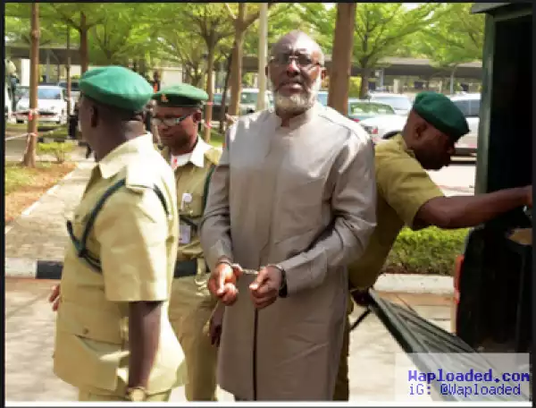 Olisa Metuh lands in hospital after vomiting on his way to court